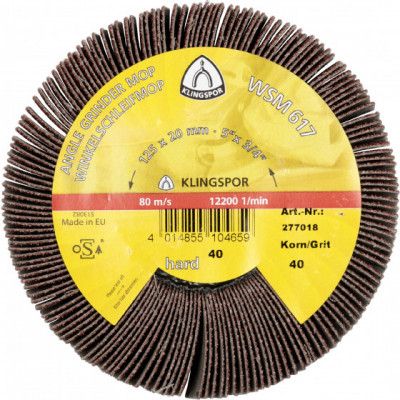 Roues à lamelles MR WSM617 CS310XF 40 S M14 125 x 20 KLINGSPOR