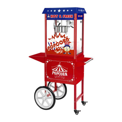 Set machine à popcorn avec chariot - Design américain - Rouge 14_0004910