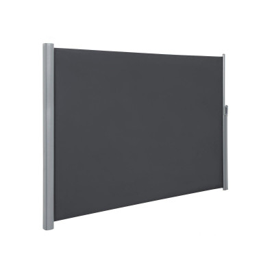 Store latéral pour balcon et terrasse pare-soleil brise-vue protection vie privée 160 x 400 cm (h x l) gris foncé 12_0001849