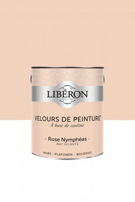 Velours de Peinture rose nymphéas en seau de 2,50 l V33