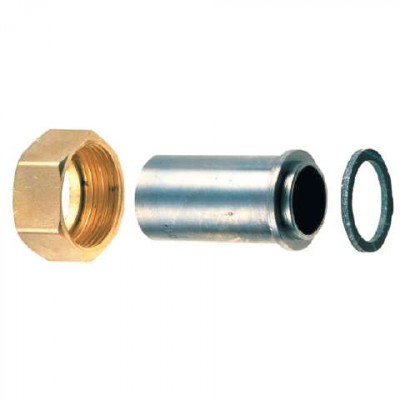 Raccord droit 2P écrou 26x34 avec joint plat gaz BANIDES ET DEBEAURAIN