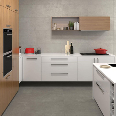 Carrelage sol intérieur Kompact in grey 60 x 60 cm ALELUIA CERAMICAS