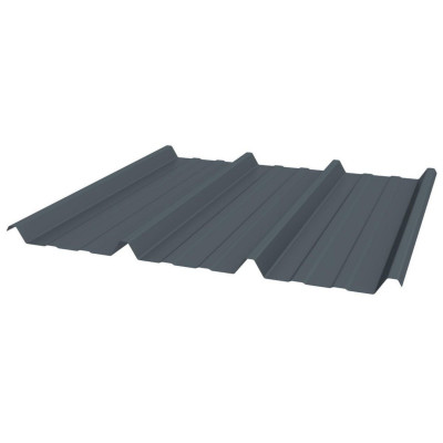 Bac acier tôle nervurée laquée 1er choix 0,63 25µ RAL 5008 1000x45 mm Longueur 3 m JORIS IDE