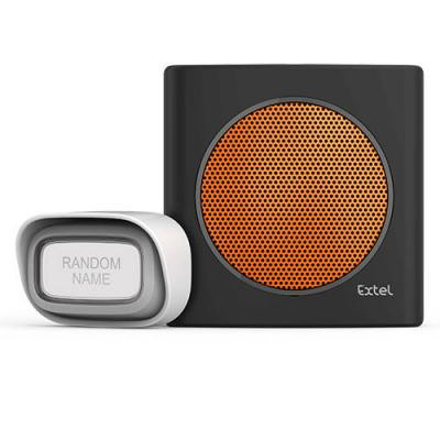 Sonnette sans fil Dibi Flash Soft noir et orange EXTEL