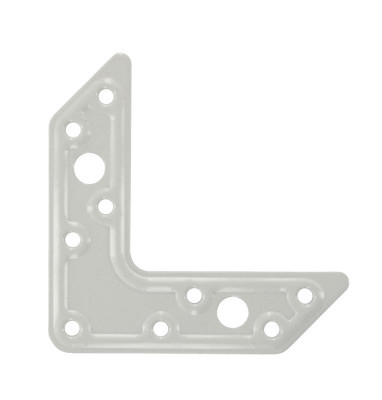 Equerre plate blanc BC 30 x 85 x 85 mm INTERGES