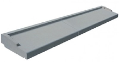 Appui de fenêtre nez arrondi gris 35x110 cm WESER