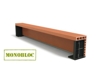 Demi-coffre de volet roulant monobloc 90 de dimension 1110x200x314 mm BIO'BRIC