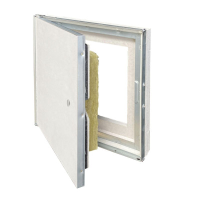 Trappe de cloison coupe-feu 60 minutes aluminium 2 plaques de cloison 18 mm 400 x 400 x 36 mm SEMIN