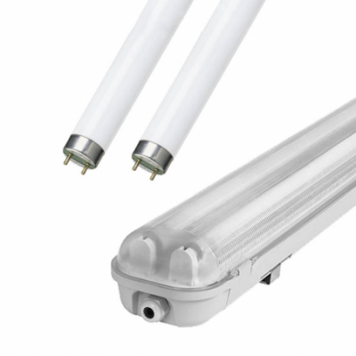 Réglette fluo étanche 1.20 m avec fluo 2 x 36 W 230 V H COFALOG