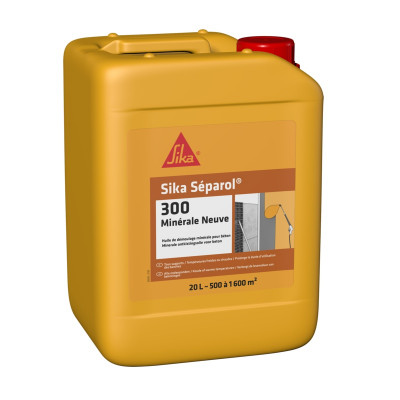 Agent de démoulage différé pour coffrage béton Séparol 300 Minerale Neuve bidon de 20 l SIKA