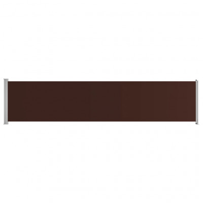 Auvent latéral rétractable de patio 140 x 600 cm marron 02_0007268