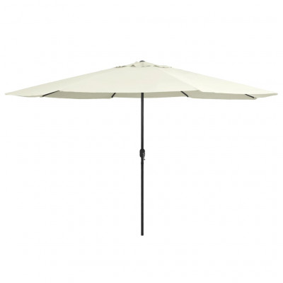 Parasol d'e x térieur avec mât en métal 400 cm blanc sable 02_0008263