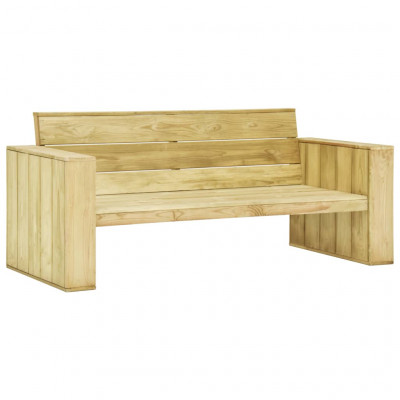 Banc de jardin meuble de patio d'extérieur terrasse 179 x 76 x 76 cm bois de pin imprégné 02_0011269