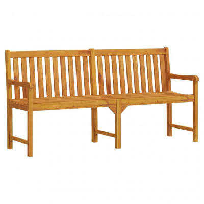 Banc de jardin meuble de patio d'extérieur terrasse 180 x 55,5 x 90 cm bois solide d'acacia 02_0011275