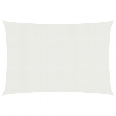 Voile toile d'ombrage parasol 160 g/m² 3 x 4,5 m PEHD blanc 02_0009018