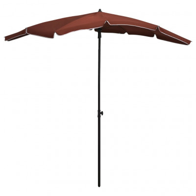 Parasol de jardin avec mât 200 x 130 cm terre cuite 02_0008322
