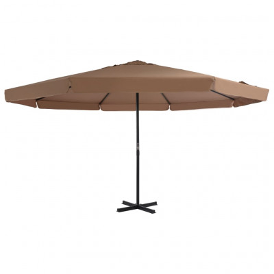 Parasol d'extérieur avec poteau en aluminium 500 cm taupe 02_0008277