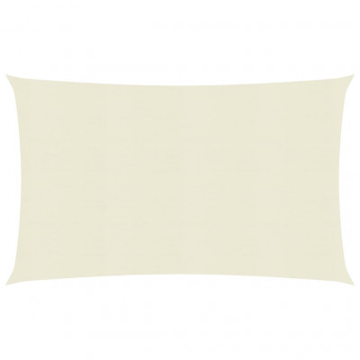 Voile toile d'ombrage parasol 160 g/m² 5 x 7 m PEHD crème 02_0009104