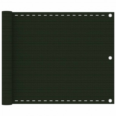 Écran de balcon 75 x 500 cm PEHD vert foncé 02_0010441