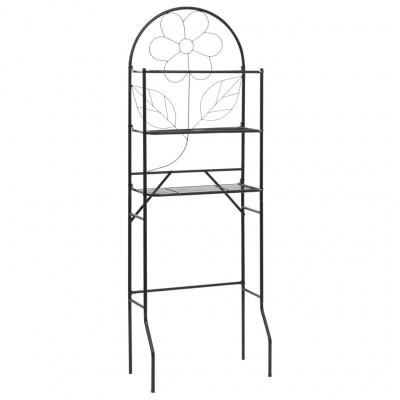Étagère de toilette 60 x 33 x 174 cm noir 02_0005503
