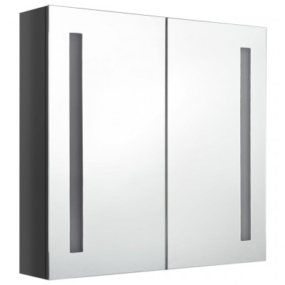 Armoire de salle de bain à miroir led brillant 62 x 14 x 60 cm gris 02_0006603
