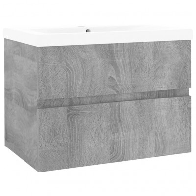 Meuble lavabo avec bassin intégré sonoma gris bois d'ingénierie 02_0006882