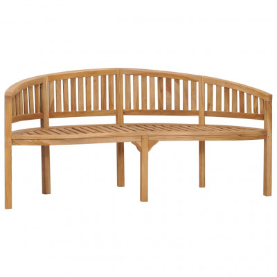 Banc de jardin meuble de patio d'extérieur terrasse en forme de banane 180 x 66 x 86 cm bois de teck solide 02_0011709