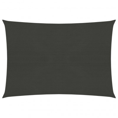 Voile toile d'ombrage parasol 160 g/m² anthracite 4 x 5 m PEHD 02_0008935
