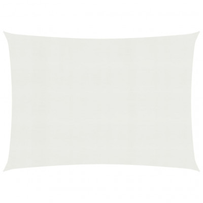 Voile toile d'ombrage parasol 160 g/m² blanc 3 x 4 m PEHD 02_0009017