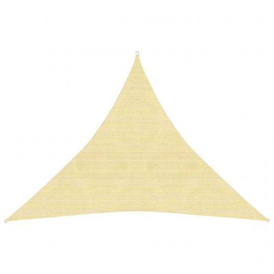 Voile toile d'ombrage parasol 160 g/m² 4 x 4 x 4 m PEHD beige 02_0008980