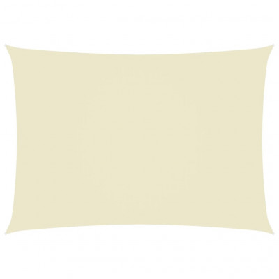 Voile toile d'ombrage parasol tissu oxford rectangulaire 2,5 x 4,5 m crème 02_0009576