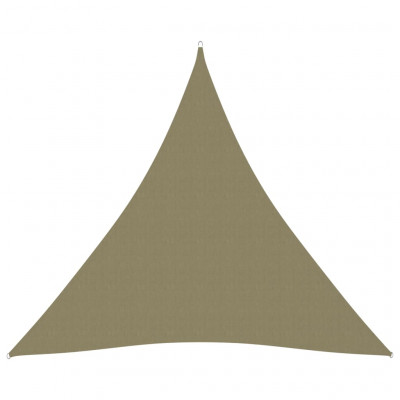 Voile d'ombrage parasol tissu oxford triangulaire 4,5 x 4,5 x 4,5 m beige 02_0009852
