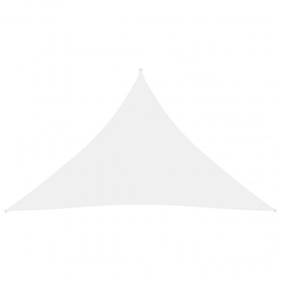 Voile d'ombrage parasol tissu oxford triangulaire 2,5 x 2,5 x 3,5 m blanc 02_0009797
