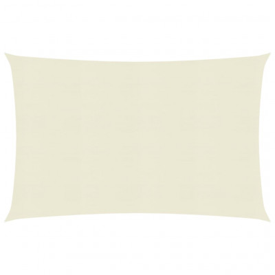 Voile toile d'ombrage parasol 160 g/m² 3 x 6 m PEHD crème 02_0009088