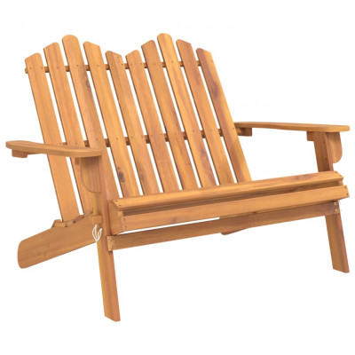 Banc de jardin meuble de patio d'extérieur terrasse adirondack 126 x 84 x 90 cm bois massif d'acacia 02_0011337