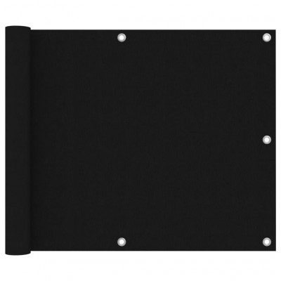 Écran de balcon 75 x 400 cm tissu oxford noir 02_0010271