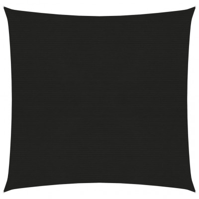 Voile toile d'ombrage parasol 160 g/m² 4,5 x 4,5 m PEHD noir 02_0009207
