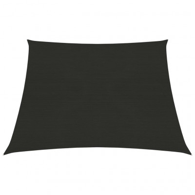 Voile toile d'ombrage parasol 160 g/m² PEHD 4/5 x 3 m noir 02_0009209