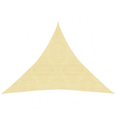 Voile toile d'ombrage parasol 160 g/m² PEHD 3 x 3 x 3 m beige 02_0008968
