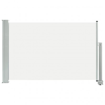 Auvent latéral rétractable de patio 60 x 300 cm crème 02_0007389