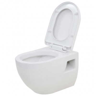 WC suspendu en céramique fonction de ralentissement de la fermeture blanc 02_0003591
