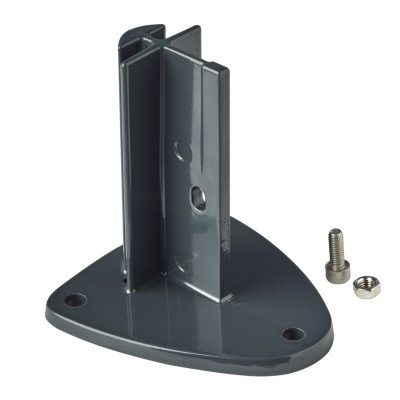  Platine à manchon pour poteau Axor Plus élément A gris ral 7016 hauteur 80 mm 115 x 100 mm  DIRICKX
