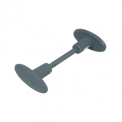 Bouton double Moderne en fonte époxy gris - JARDINIER MASSARD - J575060