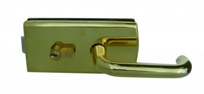 Serrure de milieu cylindre double béquilles Lagune 4300 dorée - STREMLER - 4300.40.0