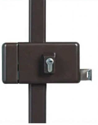 Serrure 3 points profil européen verticale fouillot marron gauche - VACHETTE - 16578000