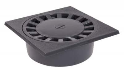 Siphon de sol faible hauteur 15x15 cm gris foncé - NICOLL - SC456