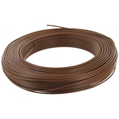 Fil rigide HO7 V-U 1,5 mm² marron - 000805 (AAA)