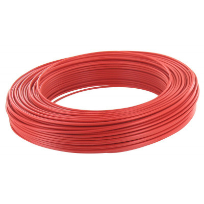 Fil rigide HO7 V-R 100m 6mm² rouge - FILS & CABLES - 002805 (AFA)