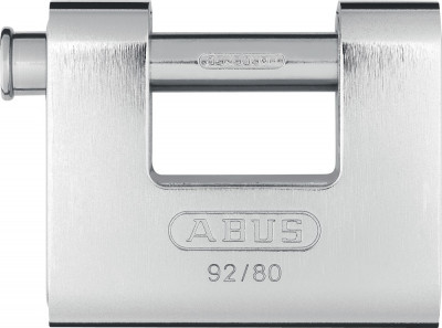 Cadenas blindé rectangulaire MONOBLOC 80mm 92-80 - ABUS - 92/80