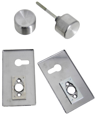 Ensemble à bouton sur plaque finition inox brossé - BRICARD - 2036021